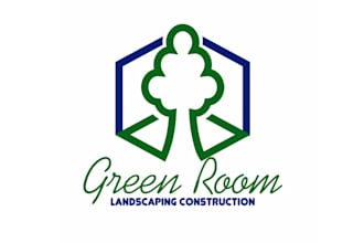 create an engaging landscaping logo for green room