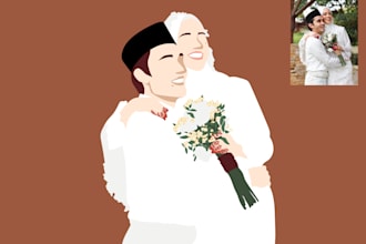 create a minimalist portrait illustration of your picture