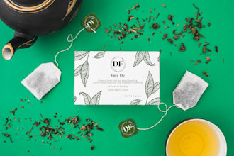do creative tea packaging and coffee label in 24 hours