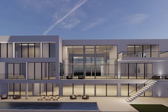 create 3d rendering of a house