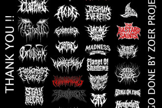 make your name in metal logo style