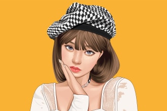 draw cartoon vector portrait or illustration