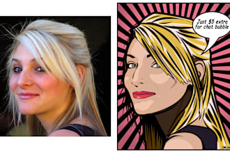 turn your color photo into comic book art
