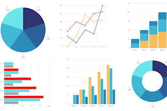 create excel charts, graphs for data