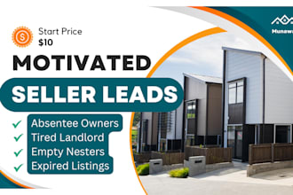 provide targeted lead generation and skip tracing  for USA real estate