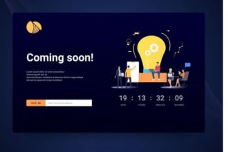 design modern coming soon page or under construction
