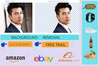remove background and quick delivery 100image using adobe photoshop