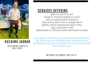 do time efficient manual typing and data entry for you