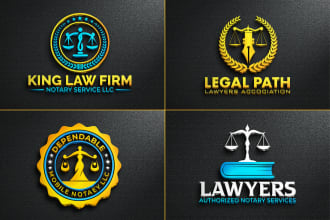 make professional 3d notary, law firm, business and accounting  logo design