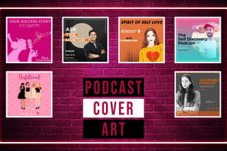 design unique podcast cover art