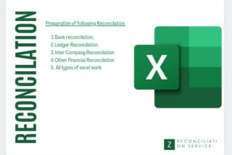 prepare bank reconciliation, financial data reconciliation