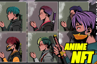 Big Deals! draw custom anime, manga, cartoon for your nft collection art