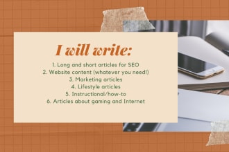 write website content and marketing copy in polish