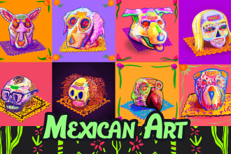 draw mexican sugar skull día de muertos day of the dead original illustration