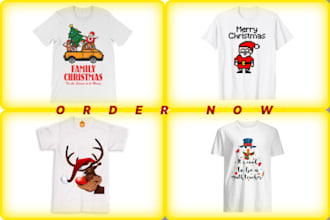 create ugly christmas sweater and t shirt design