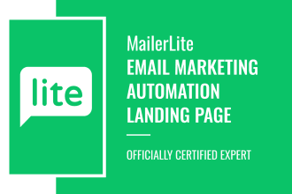 do mailerlite email marketing automation, landing page setup