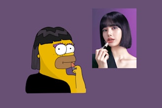 draw your image in a yellow character cartoon theme