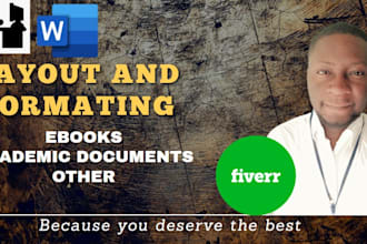 do the layout and formatting for your ebook and academic documents