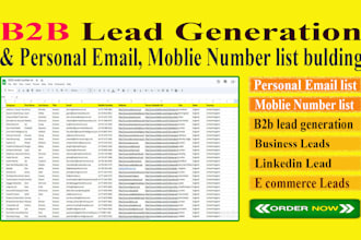 do b2b lead generation and email scraping