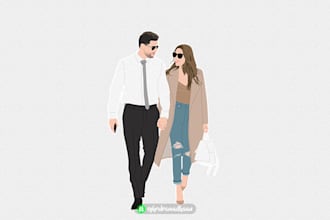 draw your minimalist vector portrait