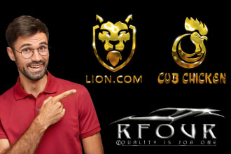 design a stunning 3d metallic gold logo in 15 hour