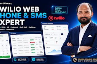 create twilio SMS, voice call, studio IVR, and autoresponder