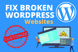 do wordpress customization and fix your broken website