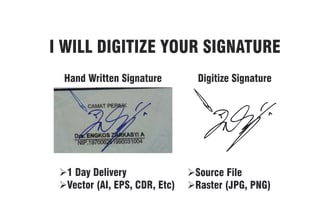 digitize your signature in vector format