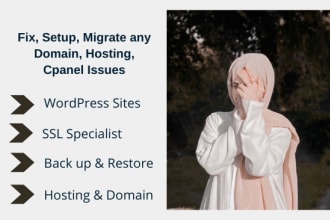 fix setup migrate any cpanel, domain, hosting, ssl issues