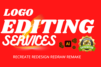 logo edit recreate redesign redraw remake update modify vector tracing