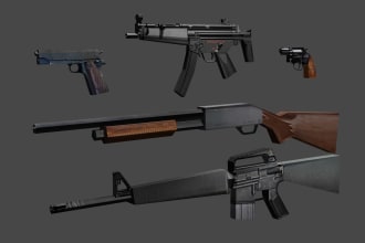 make low poly 3d models for your game for 10 bucks