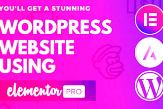 design your wordpress website using elementor pro page builder