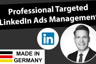 set up, manage and optimize your targeted linkedin ads