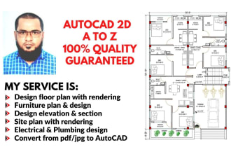 design autocad 2d floor plan architectural floor plan
