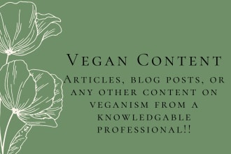 write your vegan content and copy