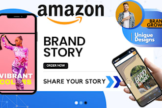 design professional amazon brand story for a plus content
