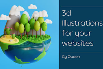 create 3d illustrations for your websites
