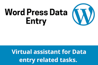 do wordpress data entry and upload contents