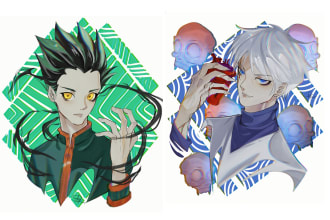 draw anime art , concept art , portrait , oc for you