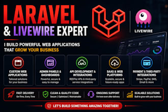 build your website as laravel core PHP and backend developer