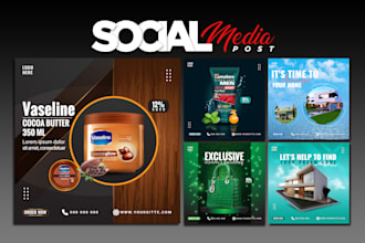 design social media post for instagram facebook
