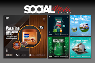 design a custom social media post design for instagram and facebook