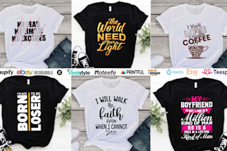 do trendy typography t shirt design and graphic tee