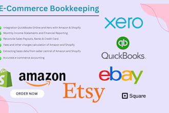 do ecommerce bookkeeping in quickbooks online, xero