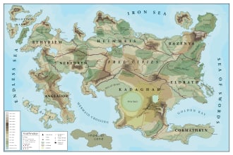 draw high quality fantasy or real world vector maps