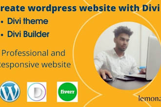 design a wordpress website using divi theme and divi builder