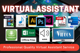 be your personal virtual assistant for any kind of professional quality work