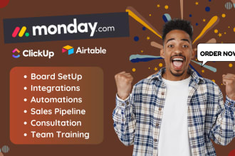 setup monday monday crm clickup airtable and be your main monday com expert