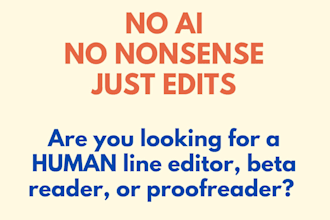 beta read, line edit, or proofread your work of fiction