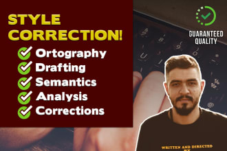 make a professional style correction in spanish